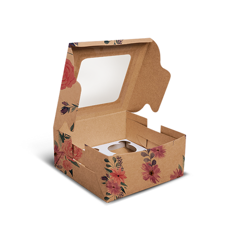 Cupcake Box For 4