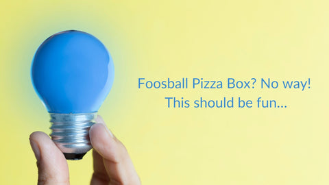 Foosball Pizza Box? No way! This should be fun…