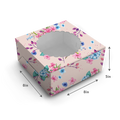 Cake Box for 1kg - 8x8x5" - Pink Blossom