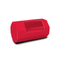 Cylindrical Box with see through window - 4x3" - Red