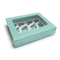 Cupcake Box for 12 With Window - 12x9x3" - Mint