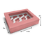 Cupcake Box for 12 With Window - 12x9x3" - Pink