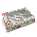Cupcake Box for 12 With Window - 12x9x3" - Vintage Lily