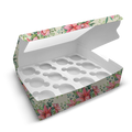 Cupcake Box for 12 With Window - 12x9x3" - Vintage Lily
