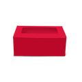 Rectangle Bakery Box for 2 Cupcake, Tea Cake, Plum Cake - 7x4x3" - Red