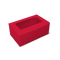 Rectangle Bakery Box for 2 Cupcake, Tea Cake, Plum Cake - 7x4x3" - Red