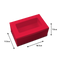 Rectangle Bakery Box for 2 Cupcake, Tea Cake, Plum Cake - 7x4x3" - Red