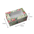 Rectangle Bakery Box for 2 Cupcake, Tea Cake, Plum Cake - 7x4x3" - Vintage Lily