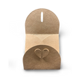 Gift Card Envelope with Heart Clasp - 9x9 CM - Kraft