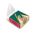 Wrap Style Favor Box - 8x8x3.5 CM - Tropical Green Jharokha Box