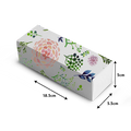 Sliding Box for Cookies and Macarons - 7x2.25x2" - Floral