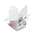 Small Handle Favour/Gift Box - 3.5x3.5x3.5" - Floral