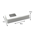 Mithai/Brownie Box for 2 - 7x2.8x1.4" - White