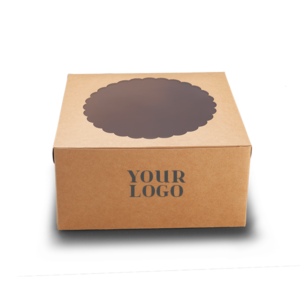 Cardboard Transparent Food Box Packaging Square Kraft Paper Cake Boxes –  Fastfoodpak
