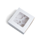 Square Box with window for 4 Cupcakes/Small Cakes - 6x6x3" - White