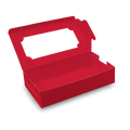 Mithai/Brownie Box for 6 - 9x5x2" - Red