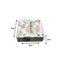 Sliding/Chocolate Box for 4 - 8x8x3cm - Floral