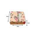 Sliding/Chocolate Box for 4 - 8x8x3cm - Floral Kraft
