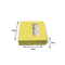 Sliding/Chocolate Box for 4 - 8x8x3cm - Yellow