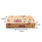 Sliding/Chocolate Box for 9 - 12.5x12.5x4cm - Floral Kraft