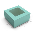 Cake Box for 1kg - 9x9x6" - Mint