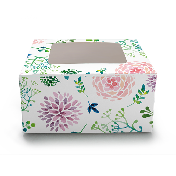 Square Brown Bakery Paper Box / Donut Box / Cake Box / Kotak Kek / Paper Box  With Lid Cover Plastic Bag Food Packaging Bag OPP Plastic Bag Selangor, KL,  Malaysia, Subang