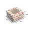 Square Box with window for 4 Cupcakes/Small Cakes - 6x6x3" - Multicolour Ikkat