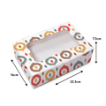 Cupcake Box for 6 - 9x6x3" - Multicolour Ikkat