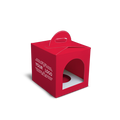 Small Handle Favour/Gift Box - 3.5x3.5x3.5" - Red