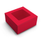Cake Box for 1kg - 9x9x6" - Red