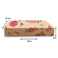 Sliding/Chocolate Box for 15 - 20x12.5x4cm - Floral Kraft