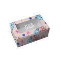 Rectangle Bakery Box for 2 Cupcake, Tea Cake, Plum Cake - 7x4x3" - Pink Blossom