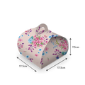 Wrapstyle Mini Cake / Cupcake Box of 4 - 6x6x3" - Pink Blossom