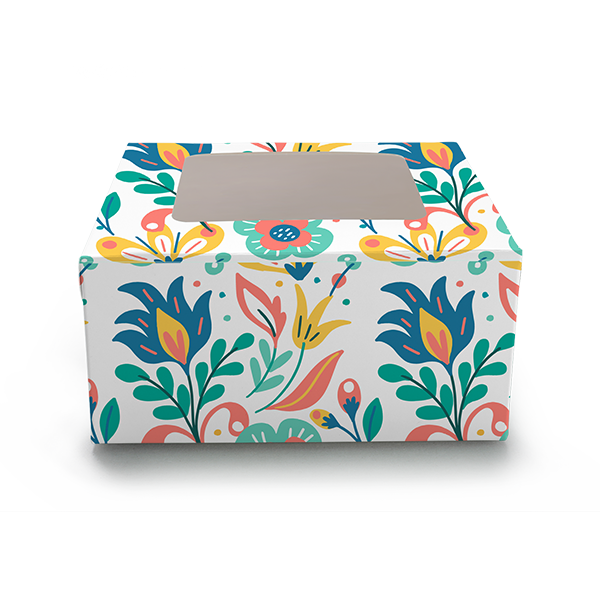 Rectangular White Bakery Paper Box / Donut Box / Cake Box / Kotak Kek /  Paper Box With Lid Cover Take Away Container (Paper & Plastic) Plastic Box  Take Away Plastic Container