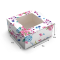 Cake Box for 1kg - 9x9x6" - Colourful Blossom