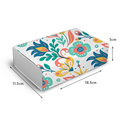 Sliding Box for Cookies and Macarons - 7x4.5x2" - Exotic Flora