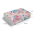 Sliding Box for Cookies and Macarons - 7x4.5x2" - Pink Blossom