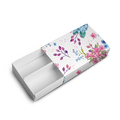 Sliding Box for Cookies and Macarons - 7x4.5x2" - Colourful Blossom