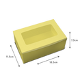 Rectangle Bakery Box for 2 Cupcake, Tea Cake, Plum Cake - 7x4x3" - Yellow