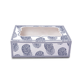 Cupcake Box for 6 - 9x6x3" - Paisley Print