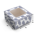 Cake Box for 1kg - 9x9x6" - Paisley Print
