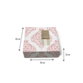 Sliding/Chocolate Box for 4 - 8x8x3cm - Pink Ornamental