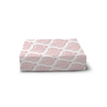 Lid with Tray Hamper Box - 8x8x2" - Pink Ornamental