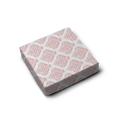 Lid with Tray Hamper Box - 8x8x2" - Pink Ornamental