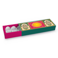 Sliding/Chocolate Box for 12 - 25x8x4cm - Tropical Green Jharokha Box
