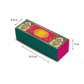 Sliding Box for Cookies and Macarons - 7x2.25x2" - Tropical Green Jharokha Box
